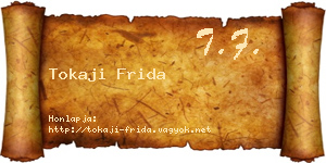 Tokaji Frida névjegykártya